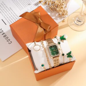 Emerald Butterfly Watch Set
