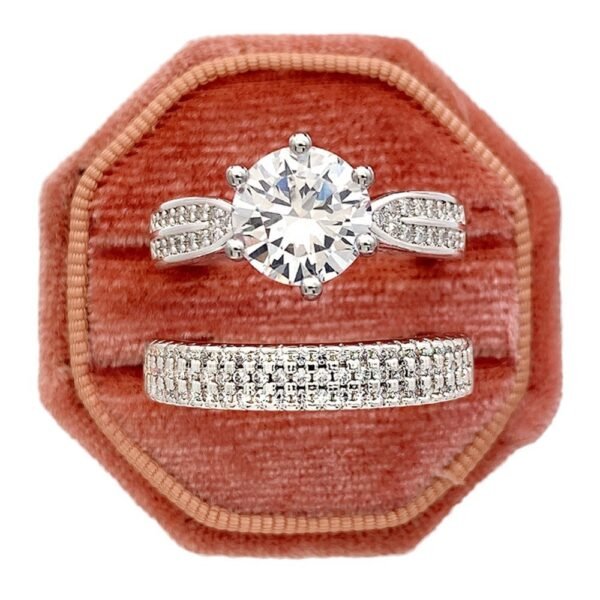 Women's White Gold Luxury Wedding Ring - Image 4