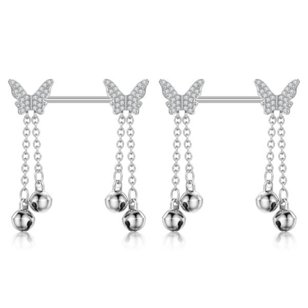 Unisex Zircon Stainless Steel Nipple Piercing - Image 7