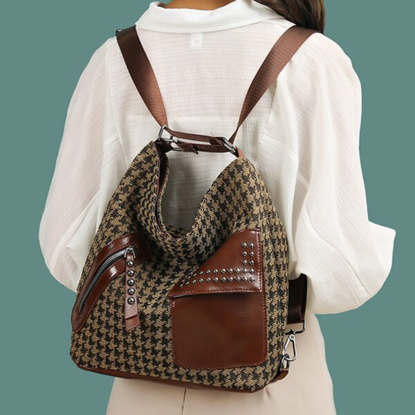Houndstooth Leopard Backpack