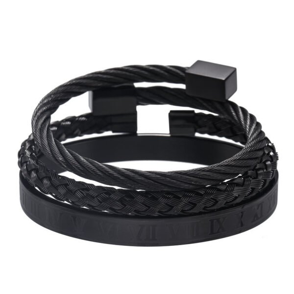 Three stainless steel bracelets - Image 4