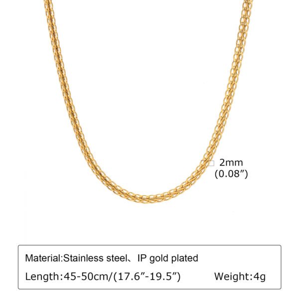 Snake Bones Chain Mesh Twist Necklace - Image 5