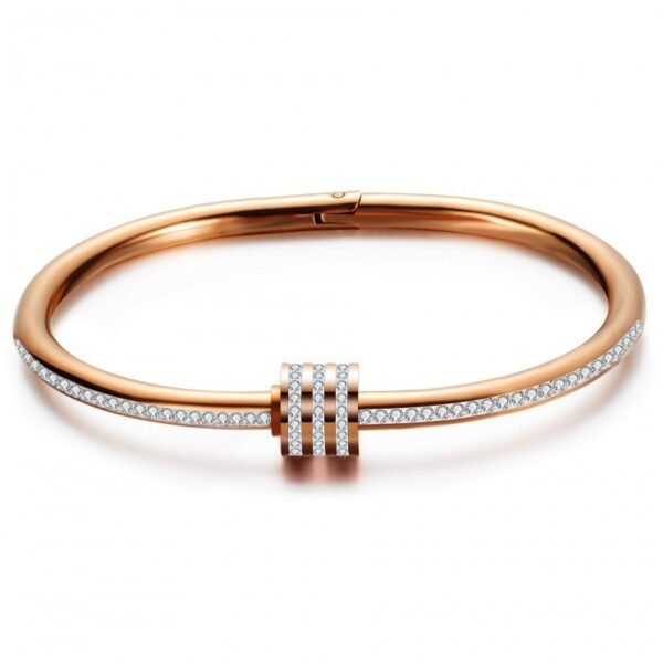 Three Rows Of Clay And Diamond Bracelets - Image 2