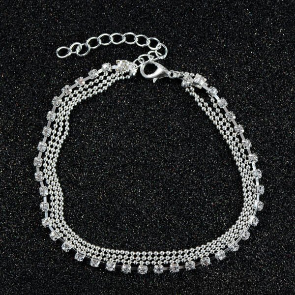 HHYDE 1PC Multilayer  Crystal Anklet Foot Chain Summer Bracelet Charm Anklets Beach Foot Wedding Jewelry Gift Enkelbandje - Image 5