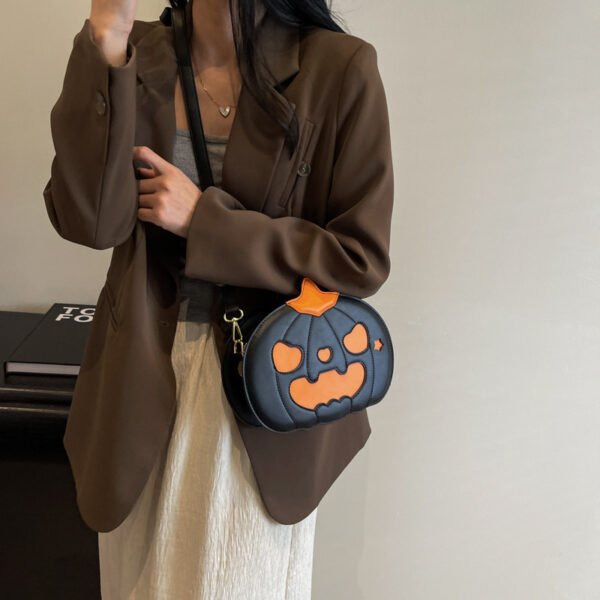 Women's Halloween Pumpkin PU Shoulder Messenger Bag - Image 9