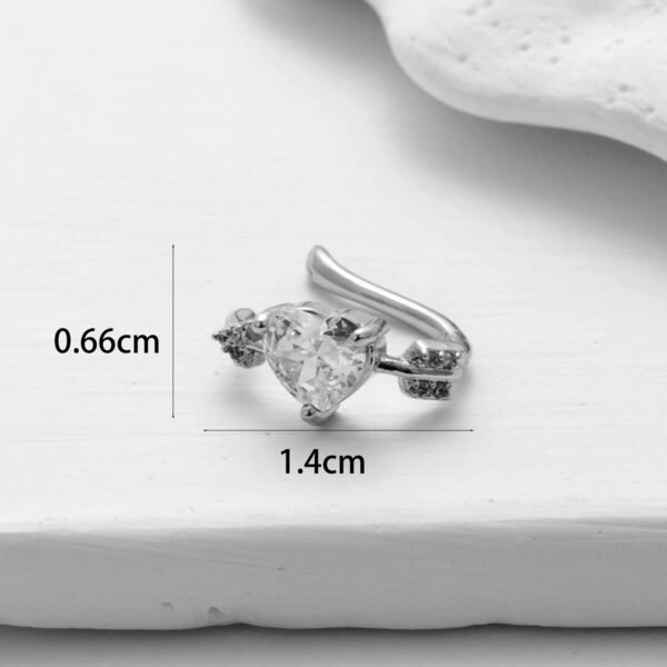 Women's Zircon Butterfly Non-Piercing Ear Clip - Image 5