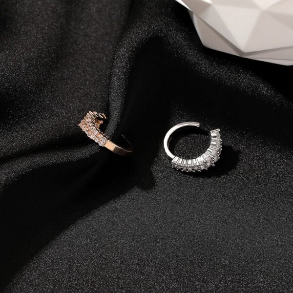 Inlaid Zircon Personalized Without Piercings Earrings Jewelry - Image 2