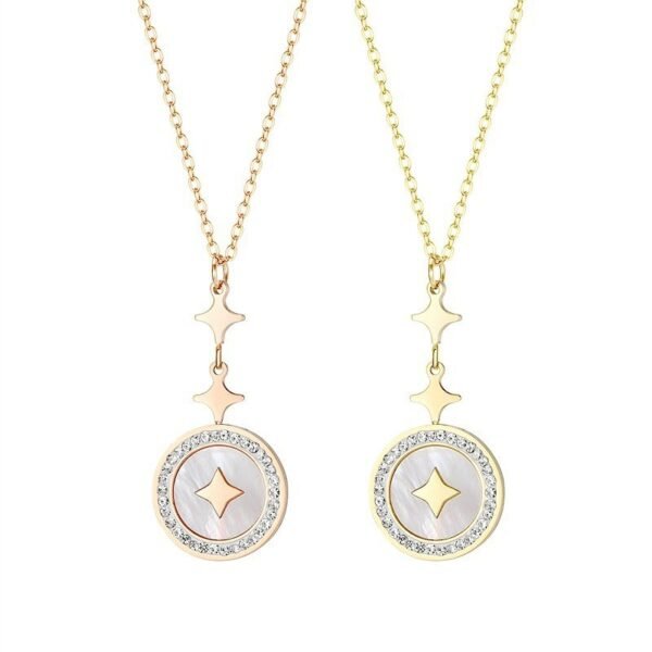 Women's Six-Pointed Star Titanium Steel Necklace - Image 2