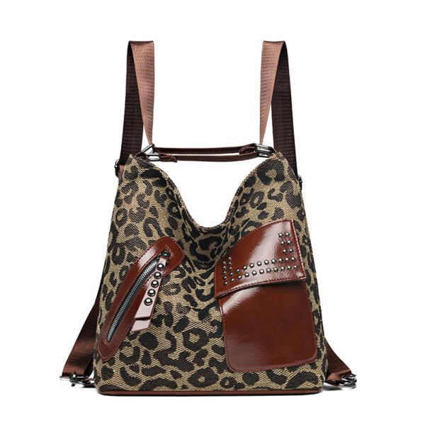 Houndstooth Leopard Backpack