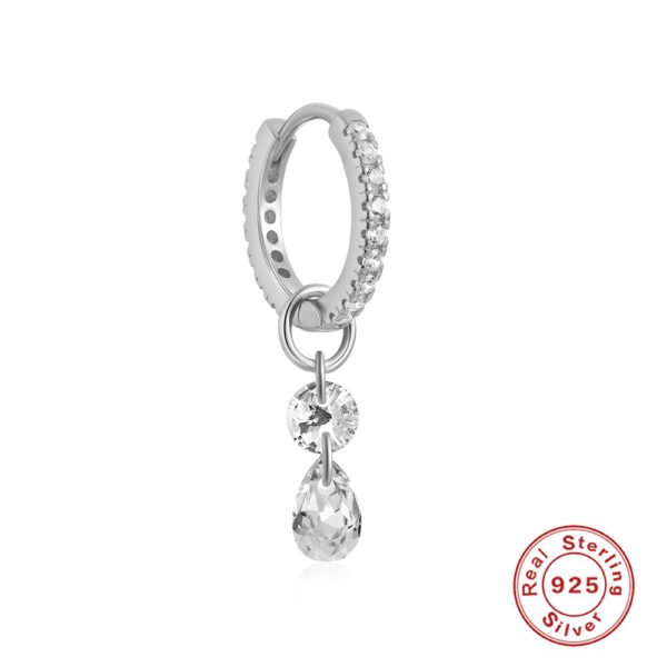 Women's S925 Silver Diamond Earrings & Pendant Set - Image 5