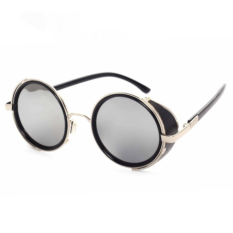 Unisex UV400 Retro Metal Round Sunglasses - Image 2