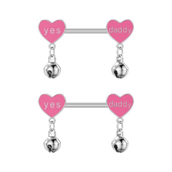 Unisex Zircon Stainless Steel Nipple Piercing - Image 2