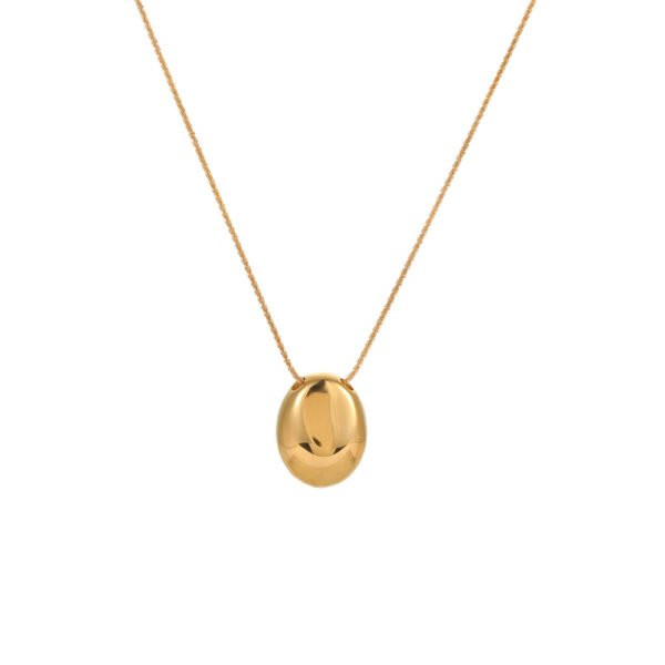 Women's Gold-Plated Geometric Long Necklace - Image 5