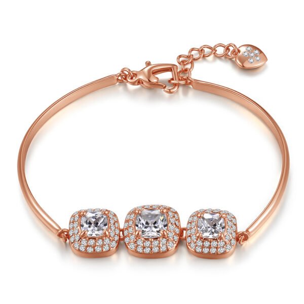 Popular Square Rock Candy Full Diamond Women's Bracelet - Image 6