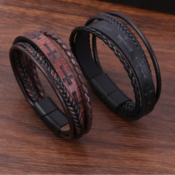 Men's British Retro Pattern Braided Bracelets