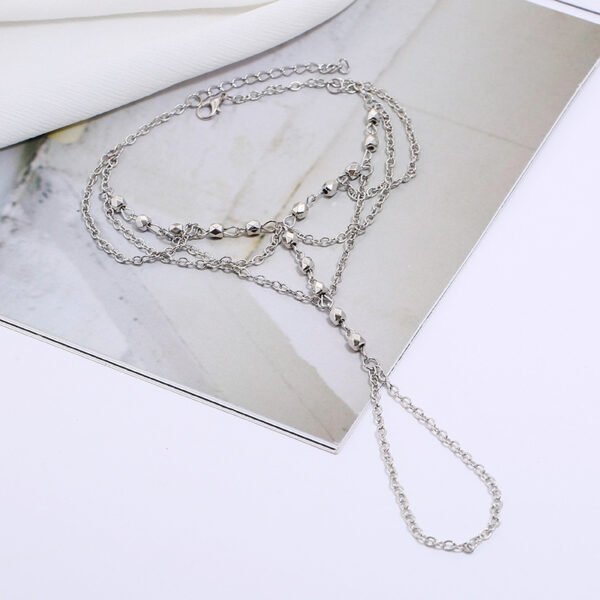 Women's Simple Gold & Silver Beach Anklet - Image 4