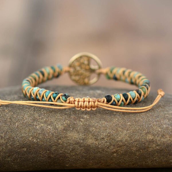 Tree Charm Bracelets African Japser String Braided Bracelets Yoga Handmade Friendship Lover Bracelet Tree of Life Charm Bracelet - Image 8