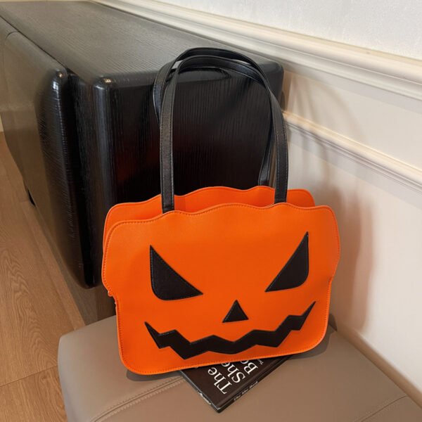 Women's Halloween Pumpkin PU Messenger Bag - Image 7