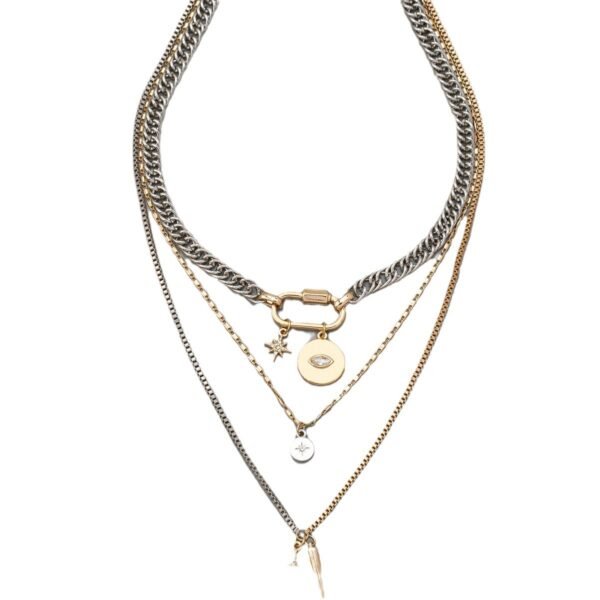 Women's Multi-Layer Eye Pendant Alloy Necklace - Image 6