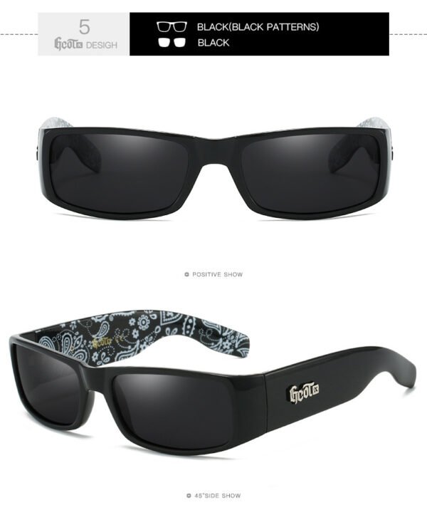 Fashion Brand Plaid Hip Hop Fashion West Coast Polarized Sunglasses - Image 3