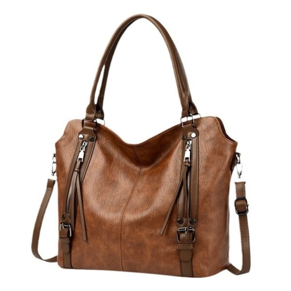 Women's Large Capacity PU Shoulder Messenger Bag - Image 2