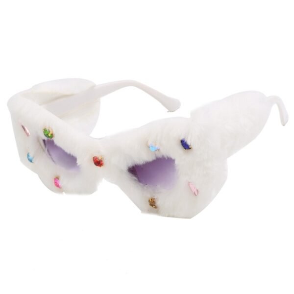 New Cat Eye Studded Diamond Sunglasses - Image 4