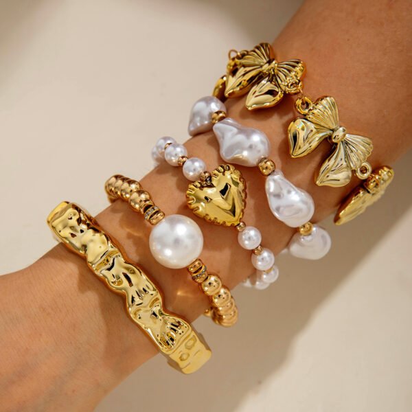 New Multi-layer Line Winding Geometric Open Bracelet Suit - Image 9