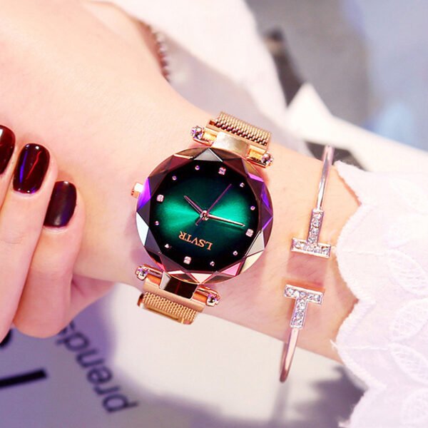 Rose Gold Magnetic Watch