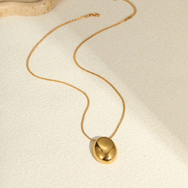 Women's Gold-Plated Geometric Long Necklace - Image 4