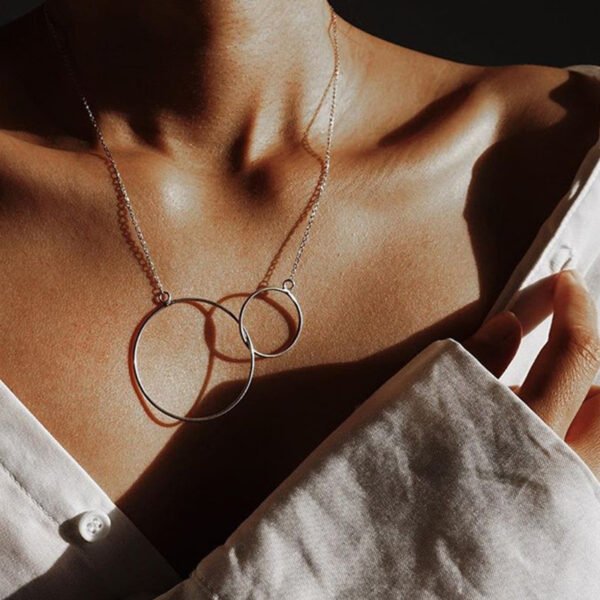 Necklace Double OT Chain Necklace Pendant Necklace - Image 6