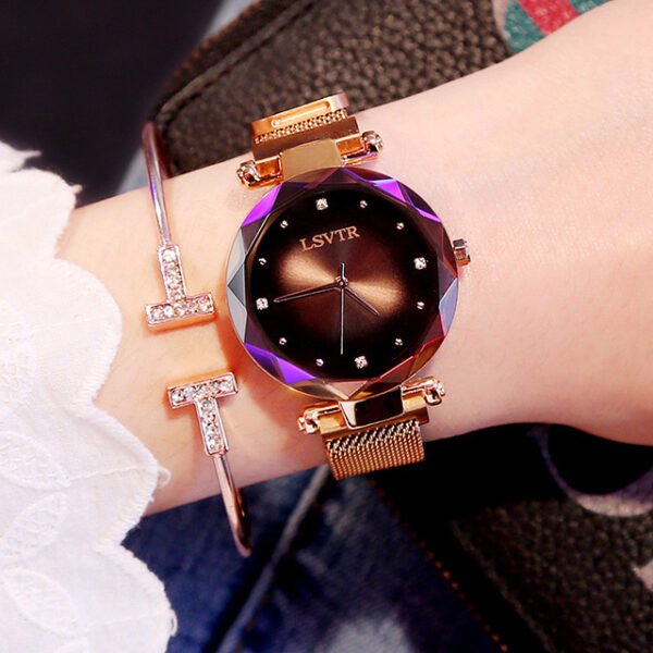 Rose Gold Magnetic Watch