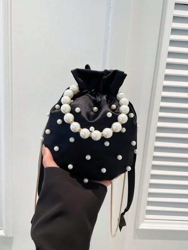 Pleated Silk Bucket Bag