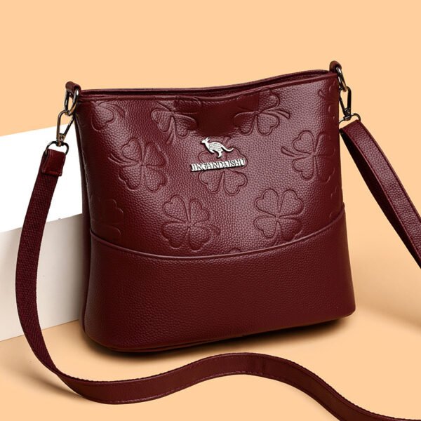 Women's Multi-Layer PU Large Capacity Bucket Bag - Image 7