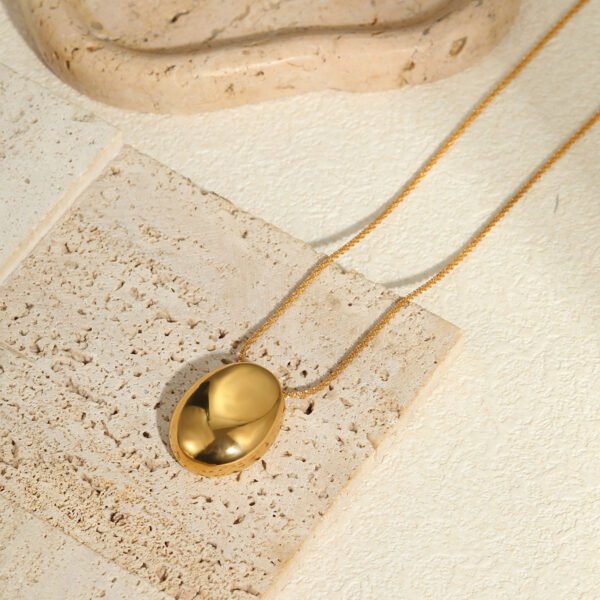 Women's Gold-Plated Geometric Long Necklace - Image 3