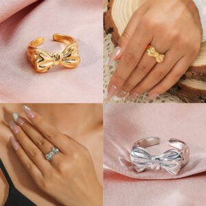 Adjustable bowknot ring