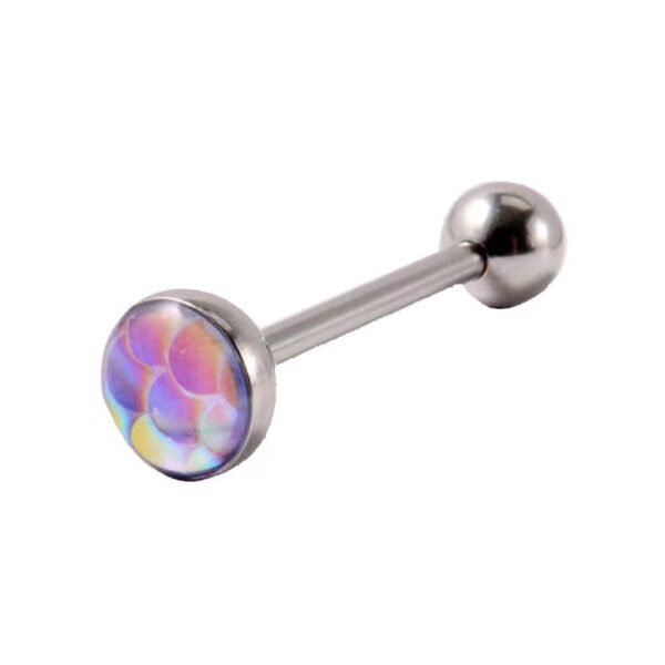 Unisex Fish Scale Gradient Tongue Piercing - Image 2