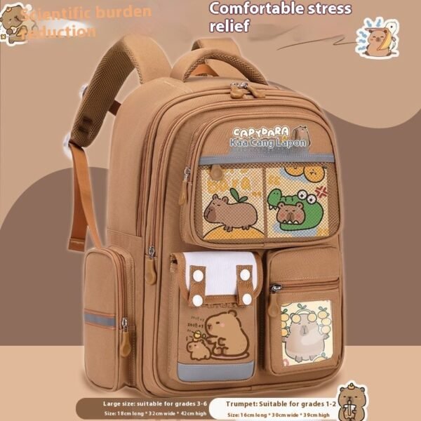 Cartoon Dolphin Kapibala Children's Backpack - Image 6