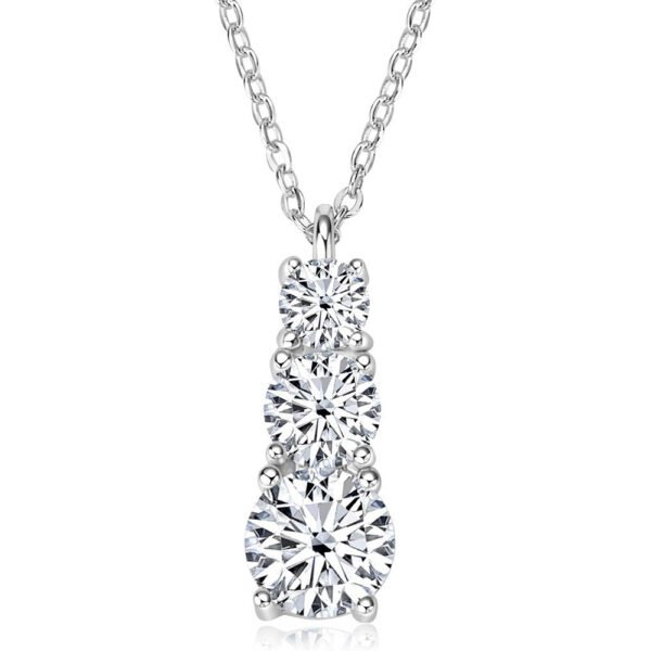 Three-stone pendant necklace