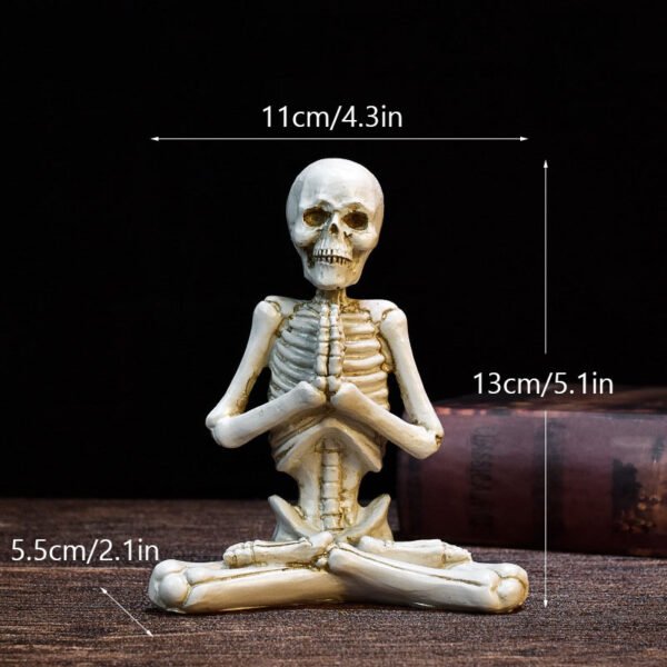 Halloween Yoga Skull Resin Desktop Decoration - Image 2