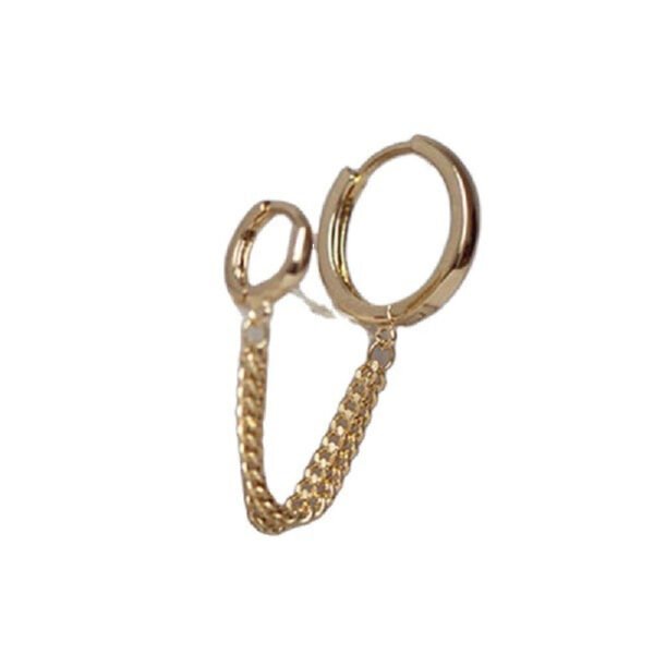 Double Ear Piercings One-piece Earrings - Image 10