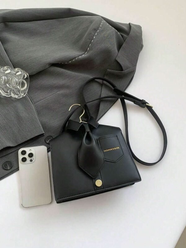 Women's Quirky Collar Black Crossbody Phone Bag - Image 3