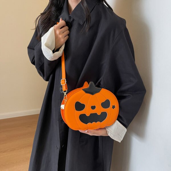 Women's Halloween Pumpkin PU Shoulder Messenger Bag - Image 4