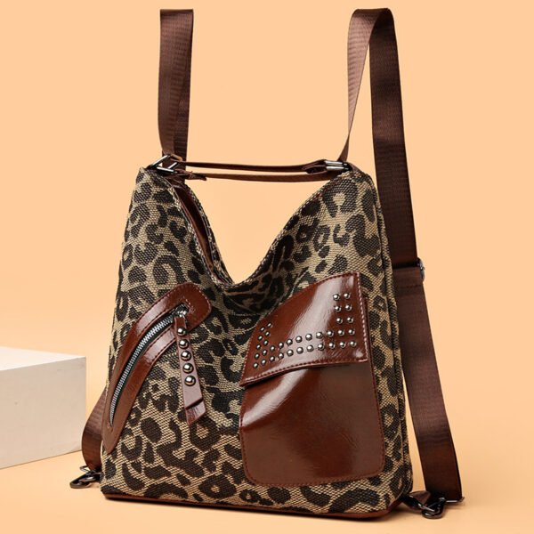 Houndstooth Leopard Backpack