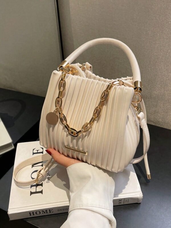 Women's Pearl Lace Chain Small Square Crossbody Bag - Image 6