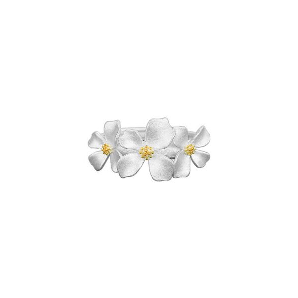 Women's S925 Silver Gardenia Jewelry Set - Image 6