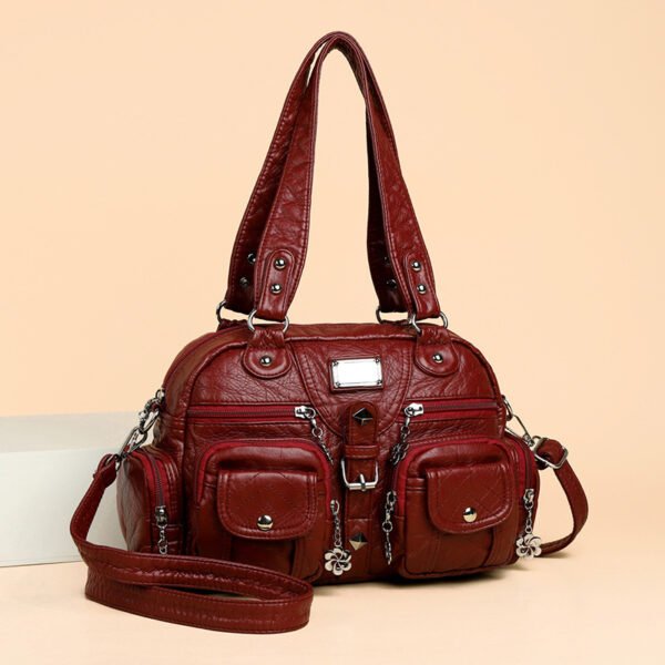 Retro Women's PU Chain Messenger Bag - Image 5