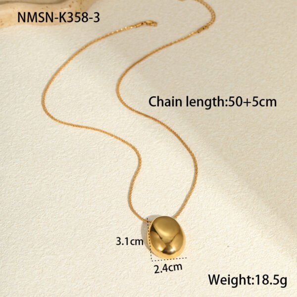 Women's Gold-Plated Geometric Long Necklace - Image 6