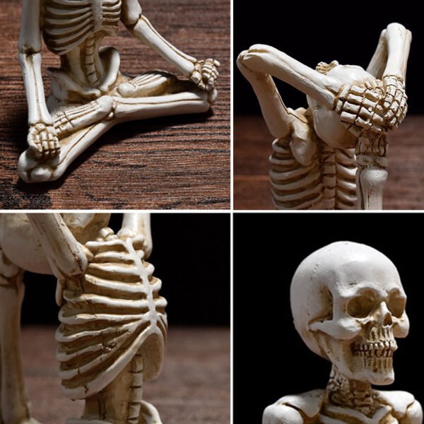 Halloween Yoga Skull Resin Desktop Decoration - Image 7