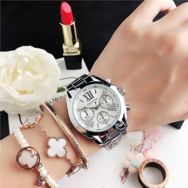 Women's Fashion Diamond Quartz Mesh Strap Watch - Image 4