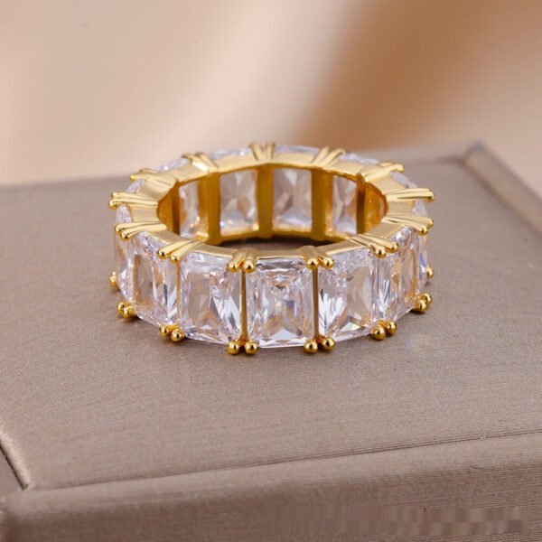 Female Creative Double-layer Cross Frame Ring - Image 2